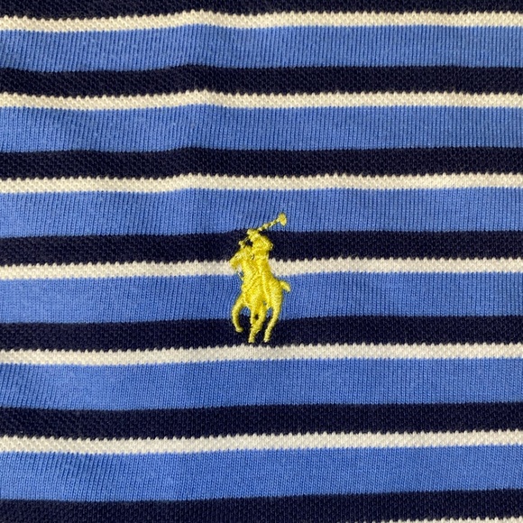 Polo Ralph Lauren Mens Size Large Blue Cotton Golf Work Dress Beach Polo Shirt - Picture 4 of 10